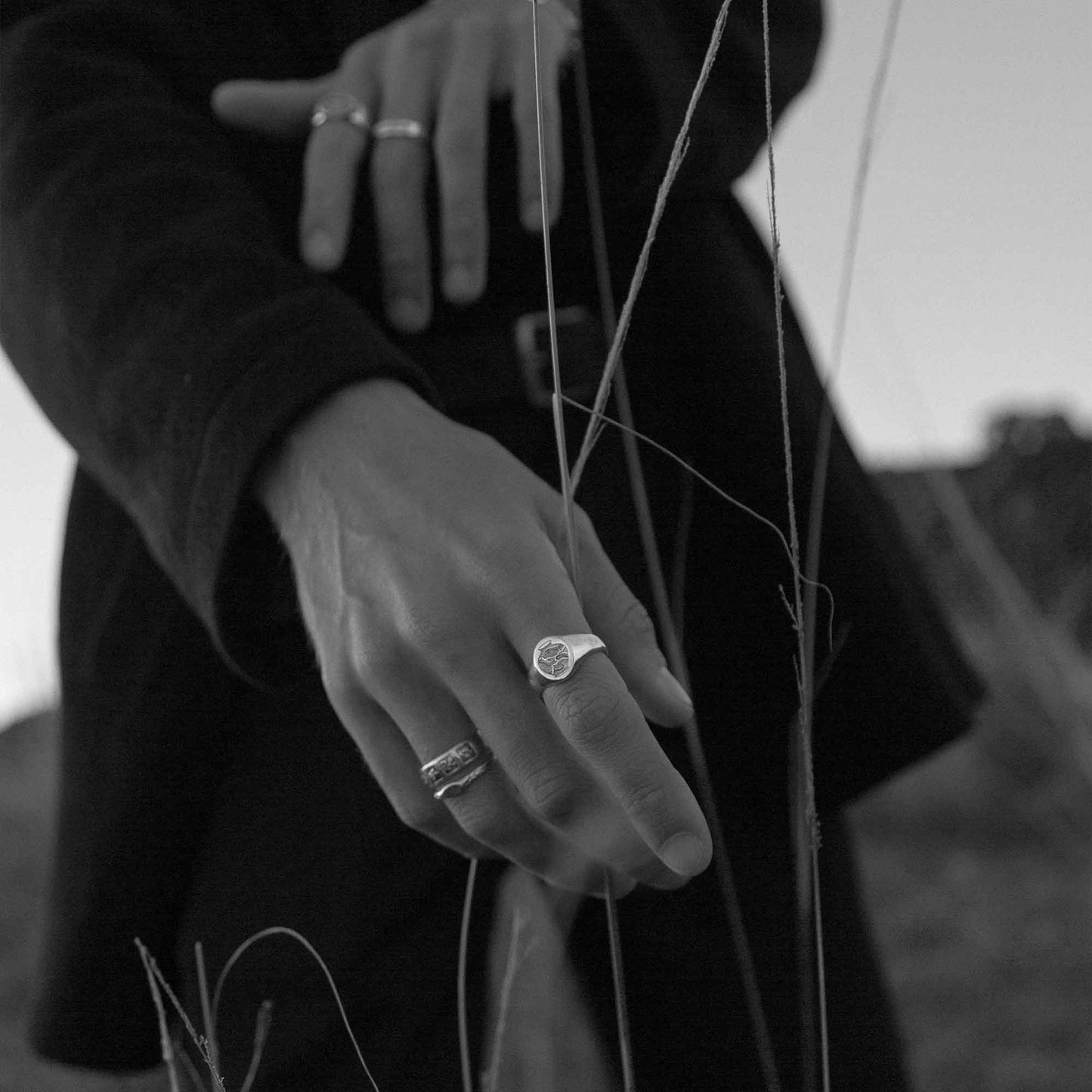 Kintsugi Serpent Signet Ring