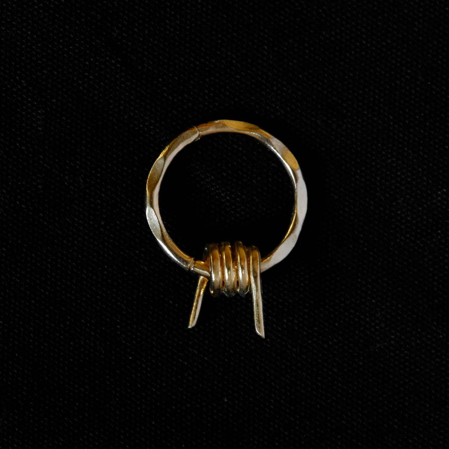 barb wire 22CT gold vermeil sleeper earring