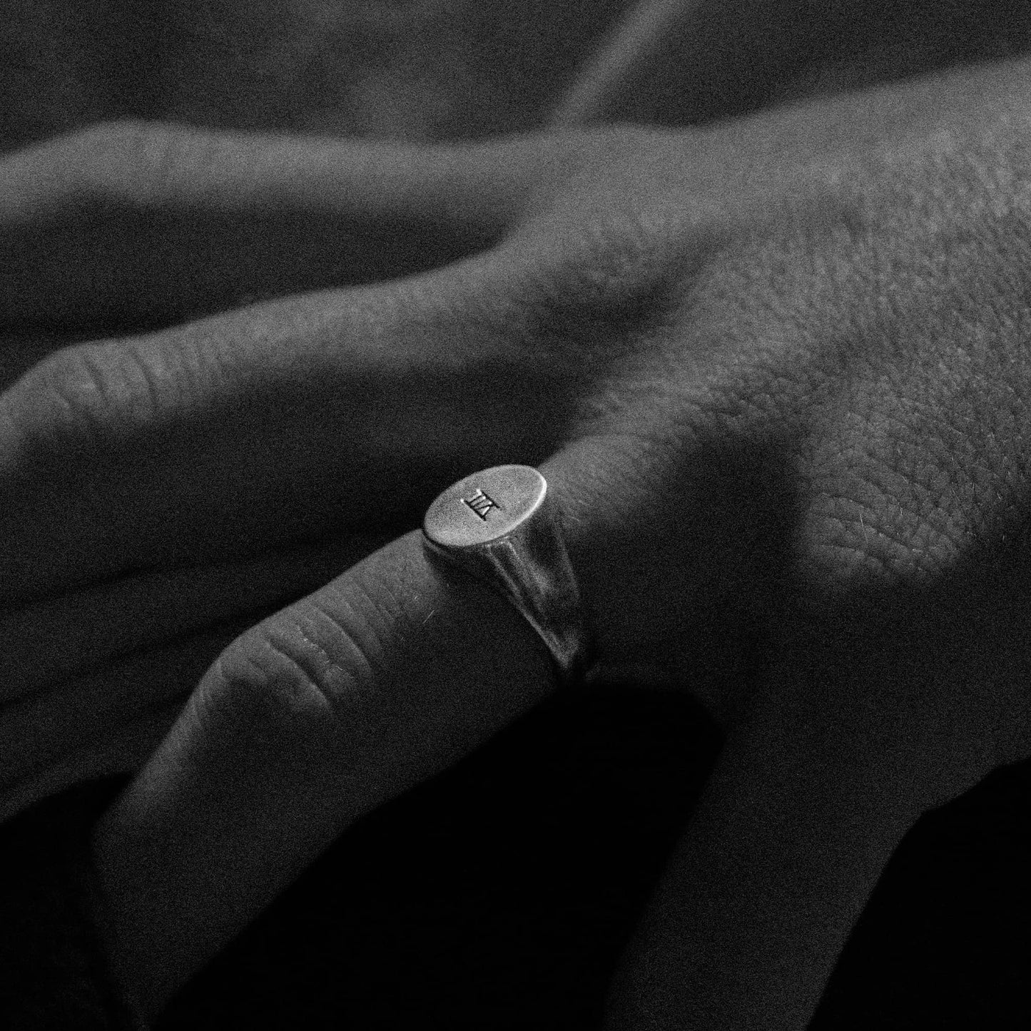 Seven XII Signet Ring In 925 Sterling Silver