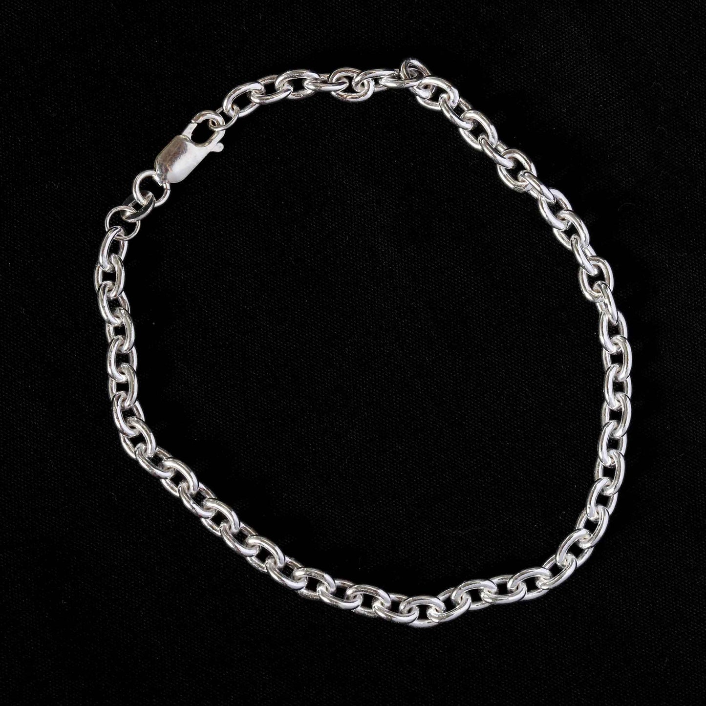 Cable Chain Bracelet In 925 Sterling Silver