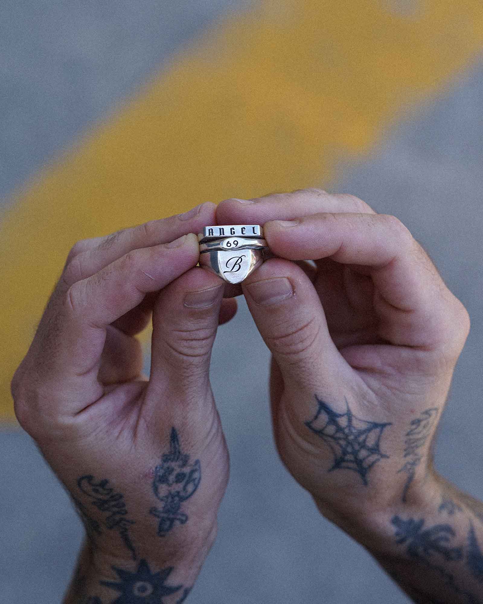 Rounded Shield Signet Ring