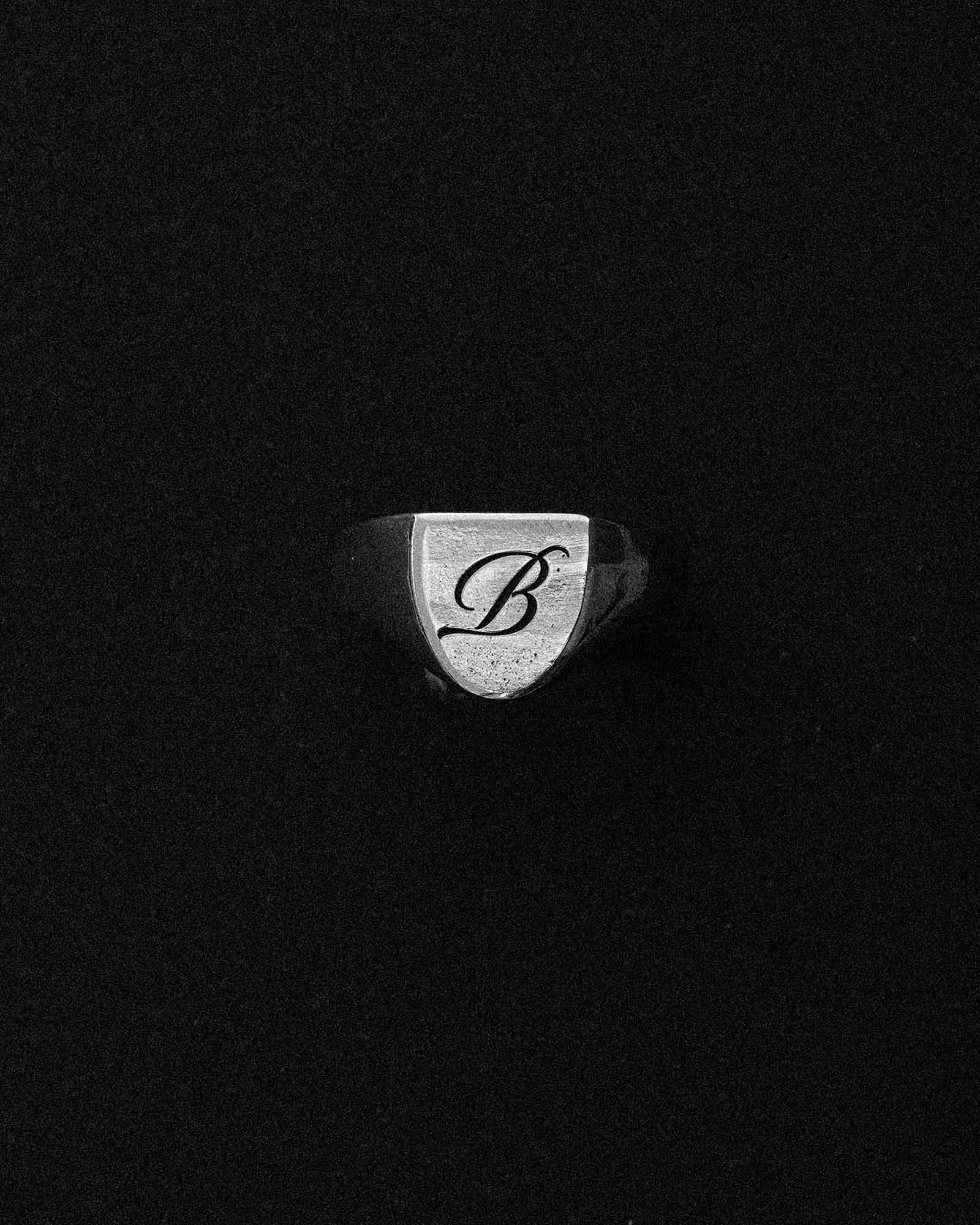 Rounded Shield Signet Ring