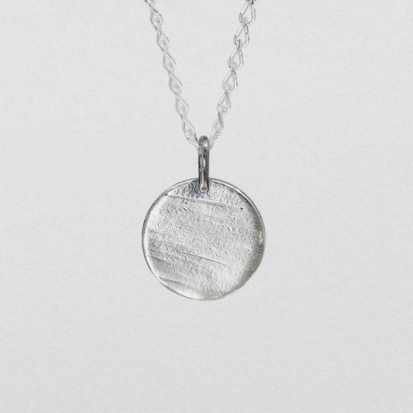 Mens Plain Circle Necklace 925 Sterling Silver