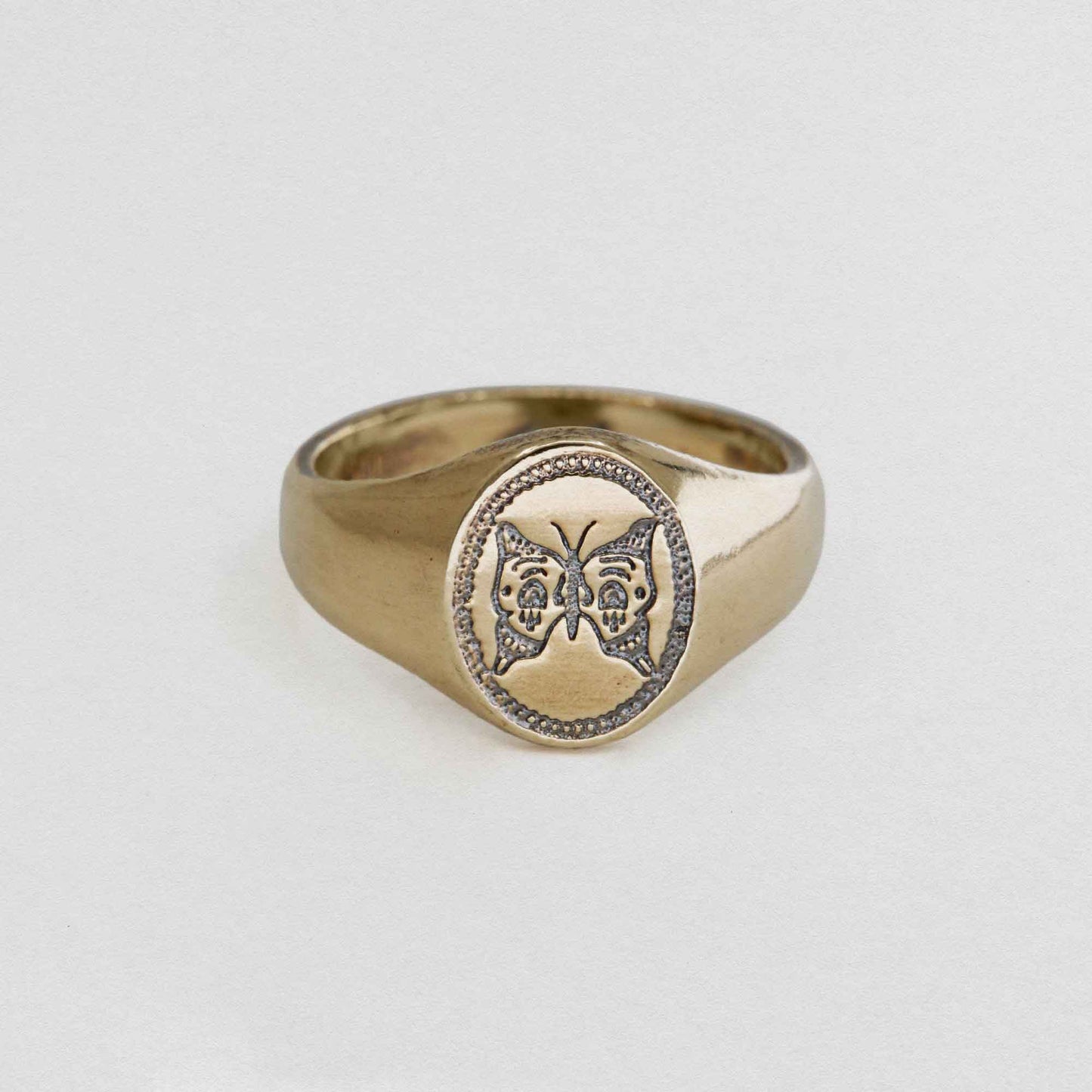 Butterfly Signet Ring In 9CT Gold