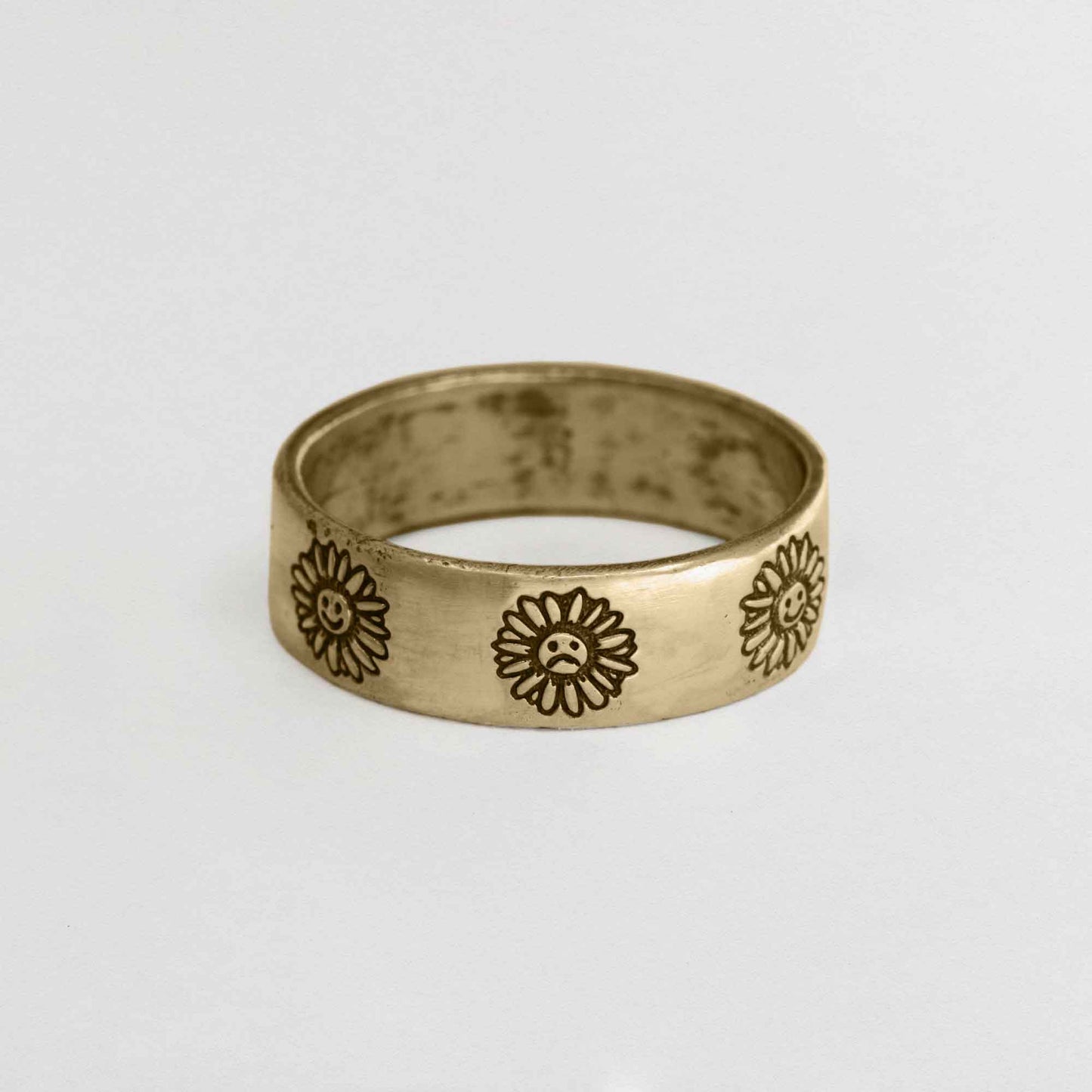 Flower Mood Ring In 9CT Gold