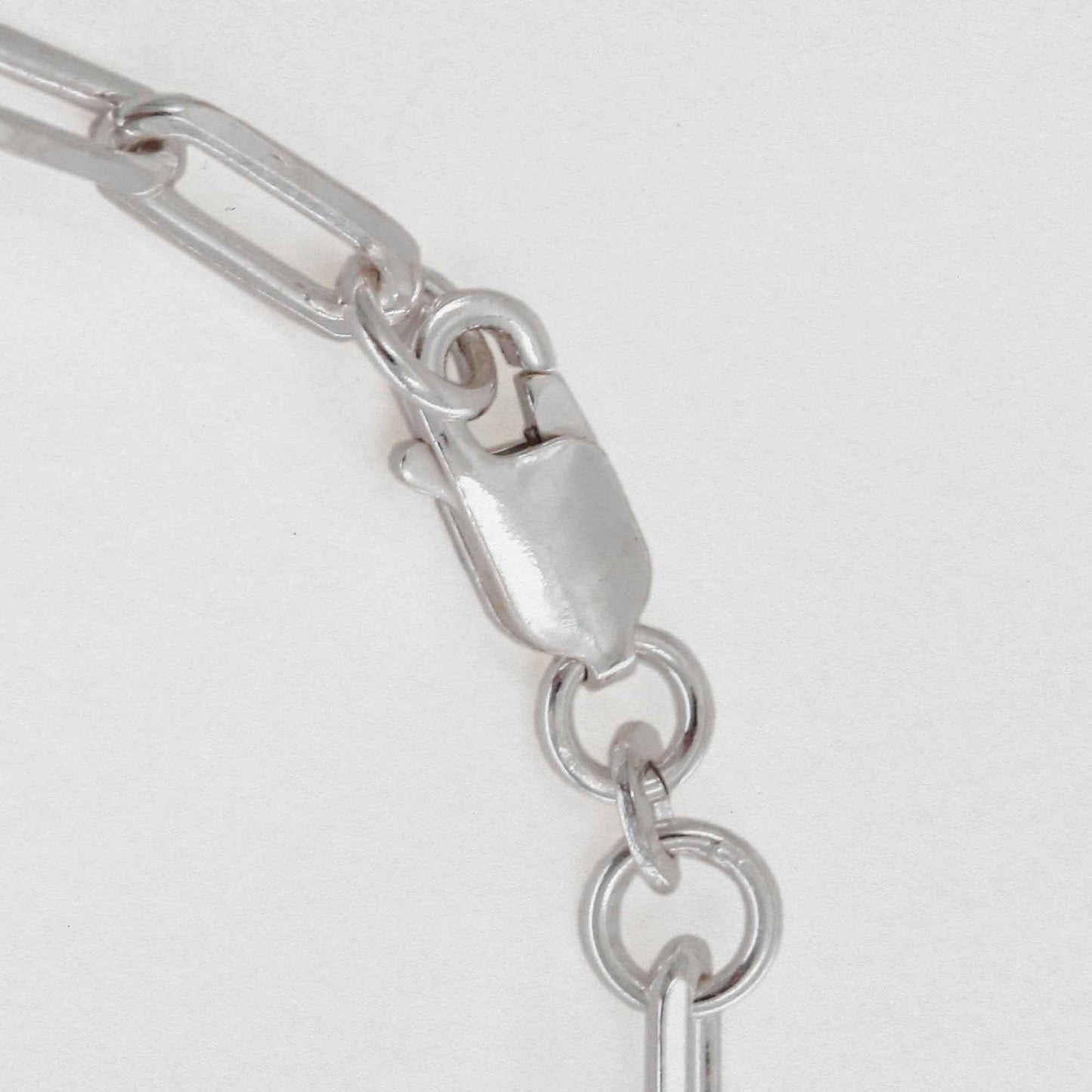 Cable Chain Bracelet Clasp In 925 Sterling Silver