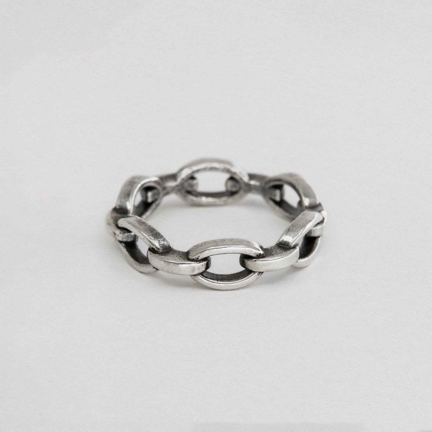 Mens Mens Chain Ring In 925 Silver