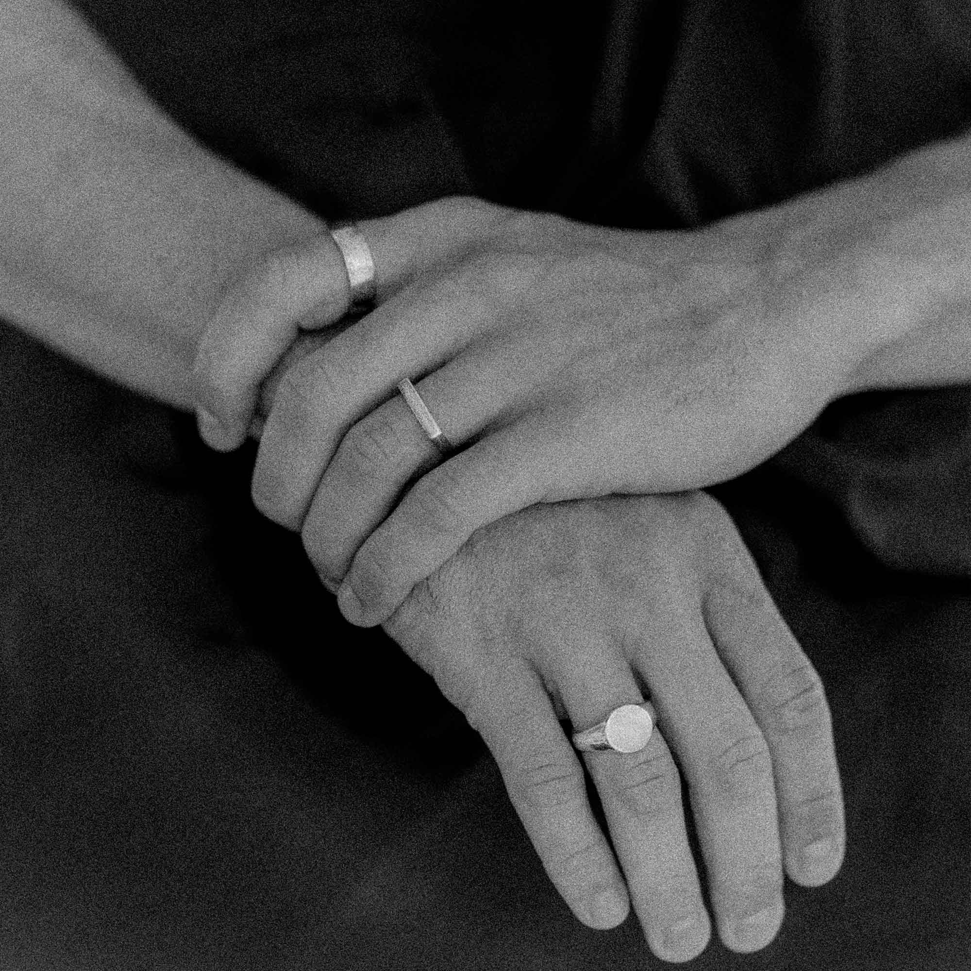 925 Sterling Silver Circle Signet Ring