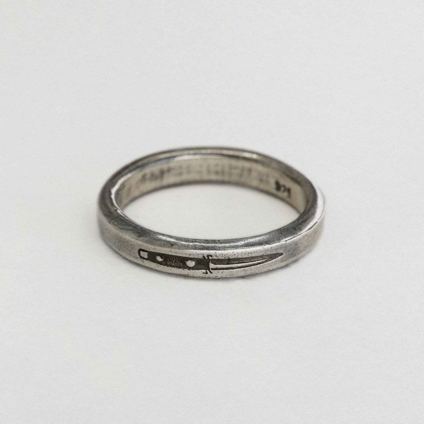 Knife Ring In 925 Sterling Silver
