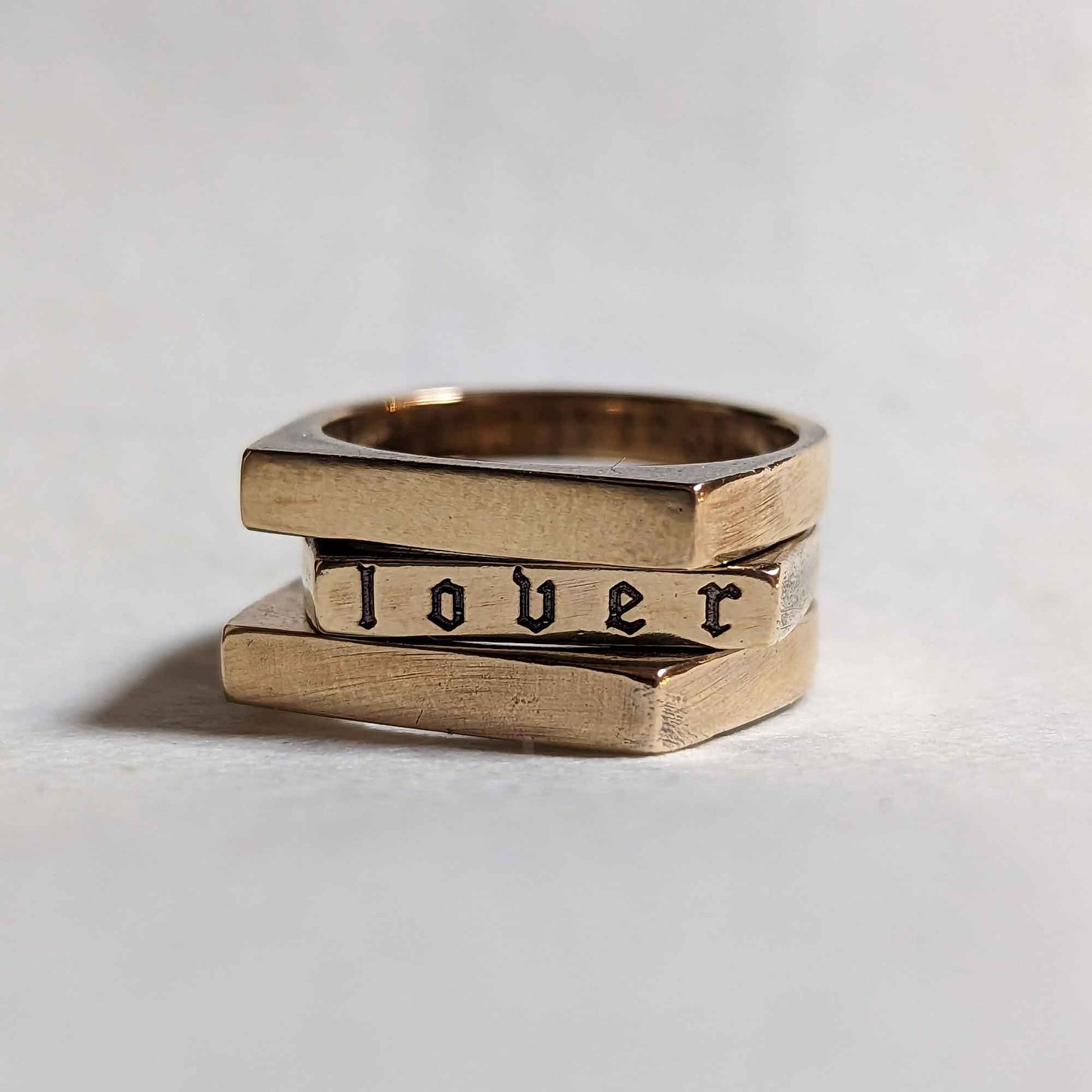 Lover Stacker Signet Ring In 9CT Gold