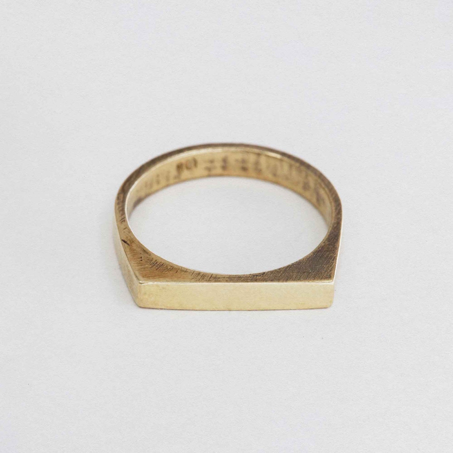 Thin Rectangle Signet Ring In 9CT Gold
